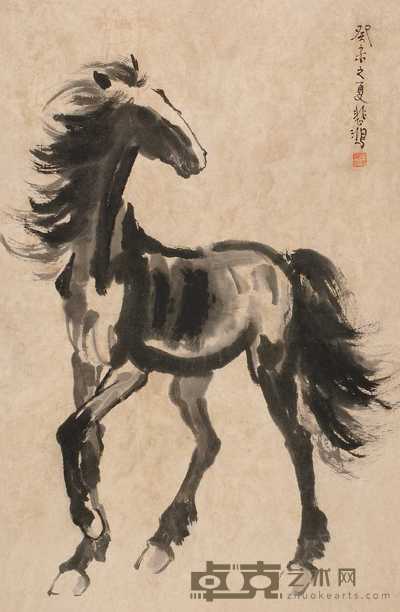 徐悲鸿 马 立轴 68.2×44cm